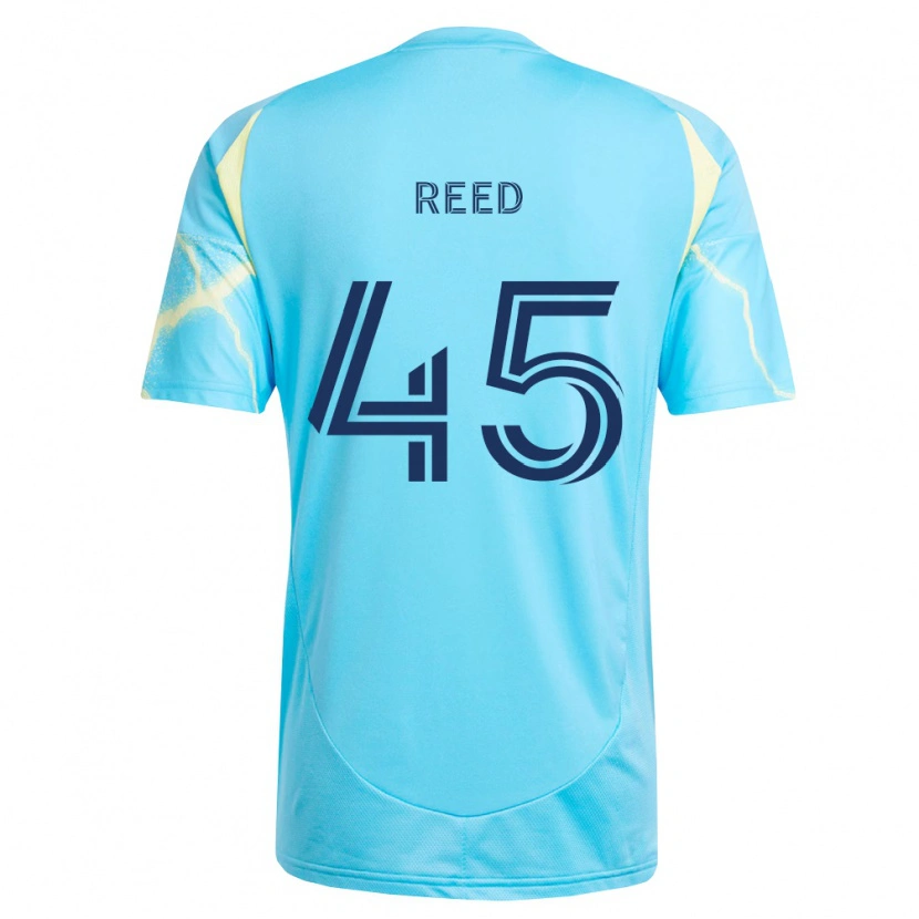 Danxen Herren Theo Reed #45 Hellblau Schwarz Hellgelb Auswärtstrikot Trikot 2026/27 T-Shirt Schweiz