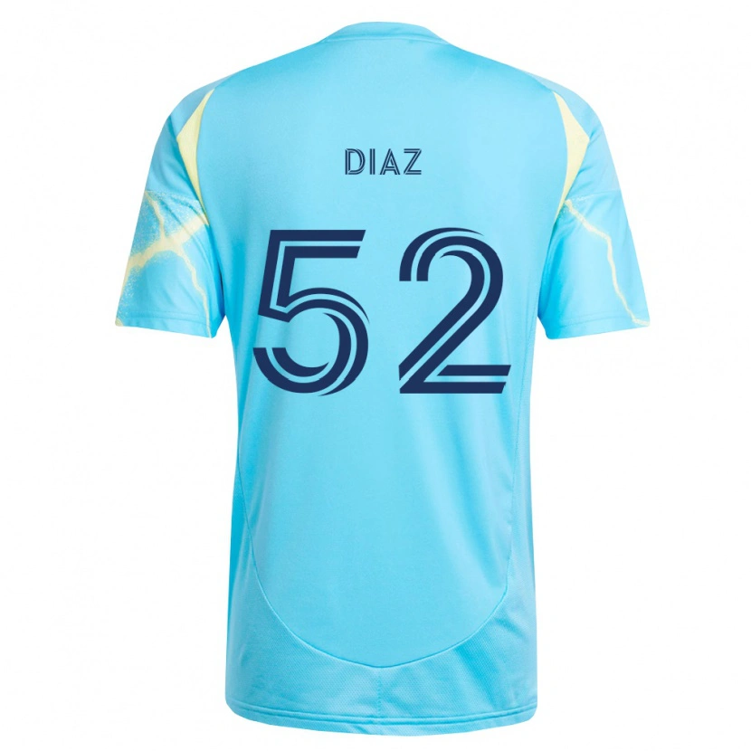 Danxen Herren Samuel Diaz #52 Hellblau Schwarz Hellgelb Auswärtstrikot Trikot 2026/27 T-Shirt Schweiz