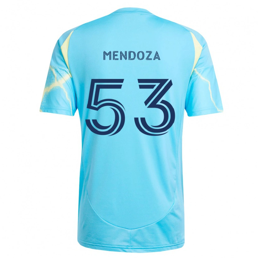 Danxen Herren Isaiah Mendoza #53 Hellblau Schwarz Hellgelb Auswärtstrikot Trikot 2026/27 T-Shirt Schweiz