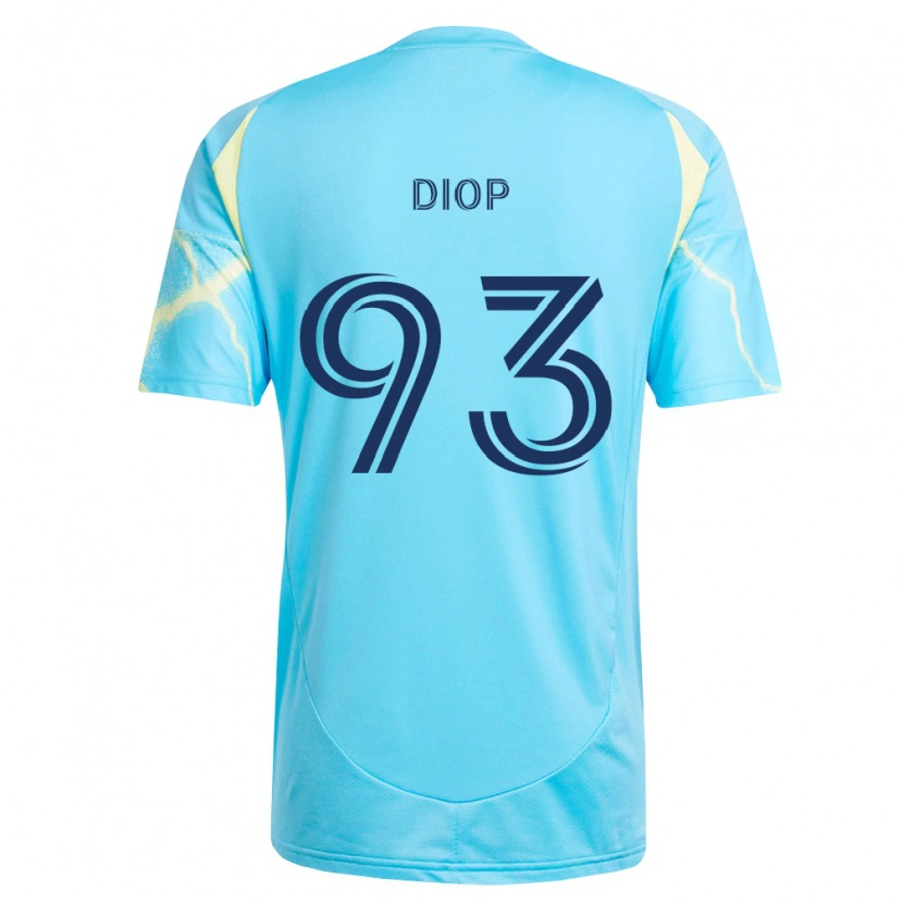 Danxen Herren Abdoulaye Diop #93 Hellblau Schwarz Hellgelb Auswärtstrikot Trikot 2026/27 T-Shirt Schweiz