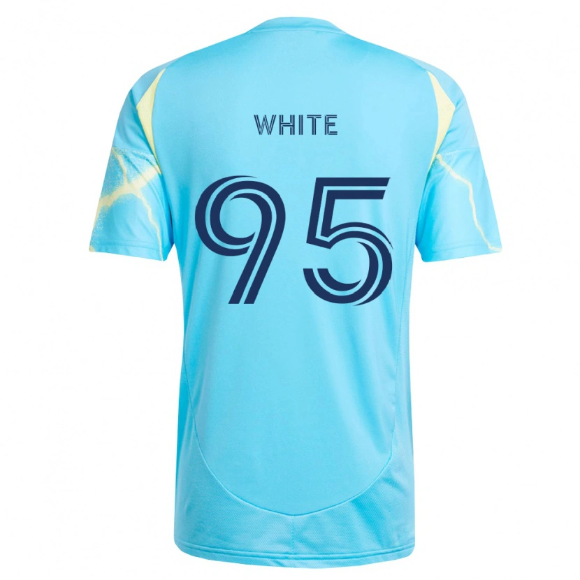 Danxen Herren Matthew White #95 Hellblau Schwarz Hellgelb Auswärtstrikot Trikot 2026/27 T-Shirt Schweiz