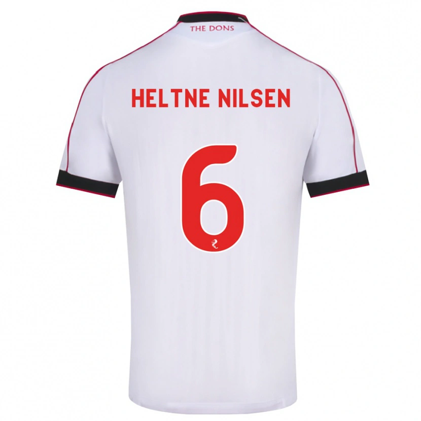 Danxen Herren Sivert Heltne Nilsen #6 Schwarz Rot Weiß Auswärtstrikot Trikot 2026/27 T-Shirt Schweiz