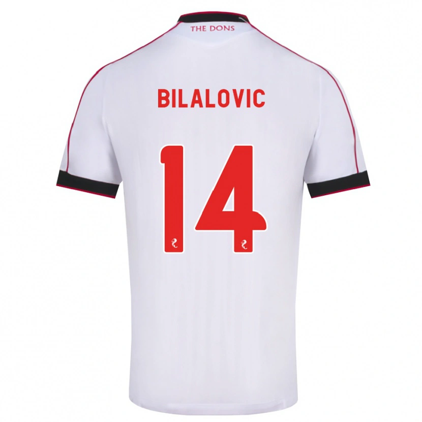Danxen Herren Kenan Bilalovic #14 Schwarz Rot Weiß Auswärtstrikot Trikot 2026/27 T-Shirt Schweiz