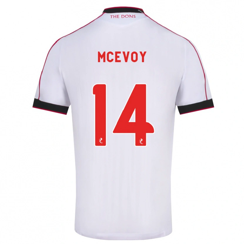 Danxen Herren Holly Mcevoy #14 Schwarz Rot Weiß Auswärtstrikot Trikot 2026/27 T-Shirt Schweiz