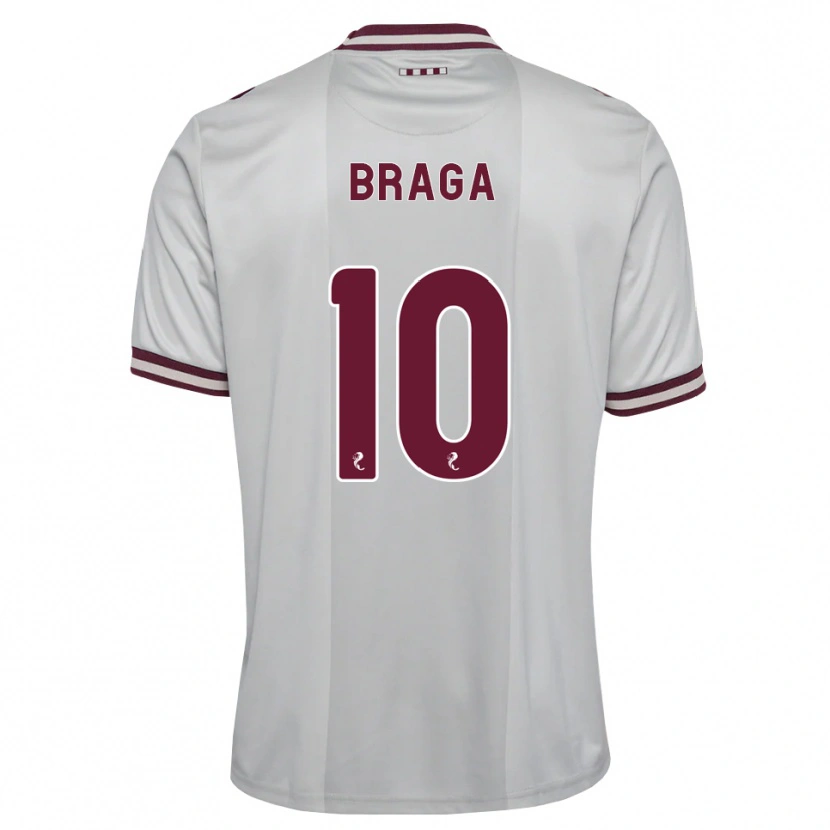 Danxen Herren Cláudio Braga #10 Weiß Burgunder Auswärtstrikot Trikot 2026/27 T-Shirt Schweiz