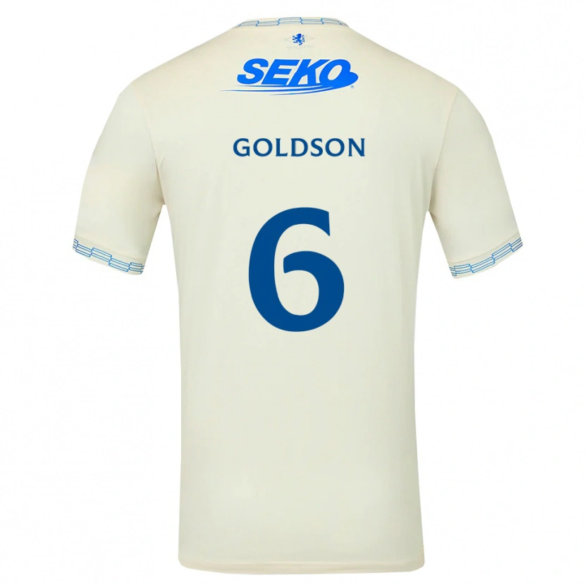 Danxen Herren Connor Goldson #6 Tiefseeblau Weiß Auswärtstrikot Trikot 2026/27 T-Shirt Schweiz