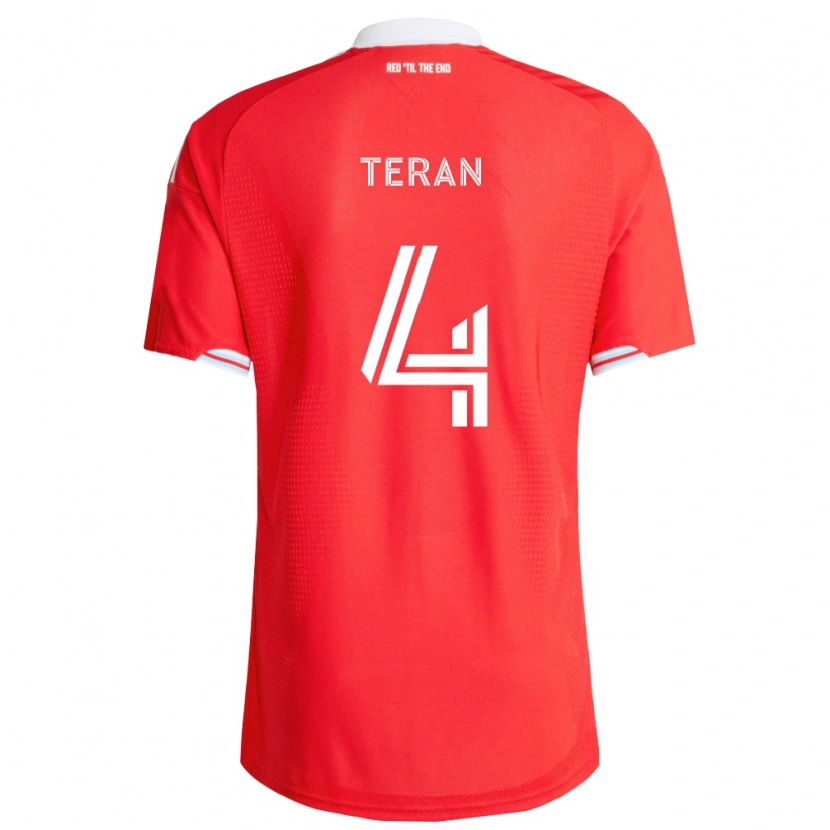 Danxen Damen Carlos Terán #4 Rot Tiefblau Weiß Heimtrikot Trikot 2026/27 T-Shirt Schweiz
