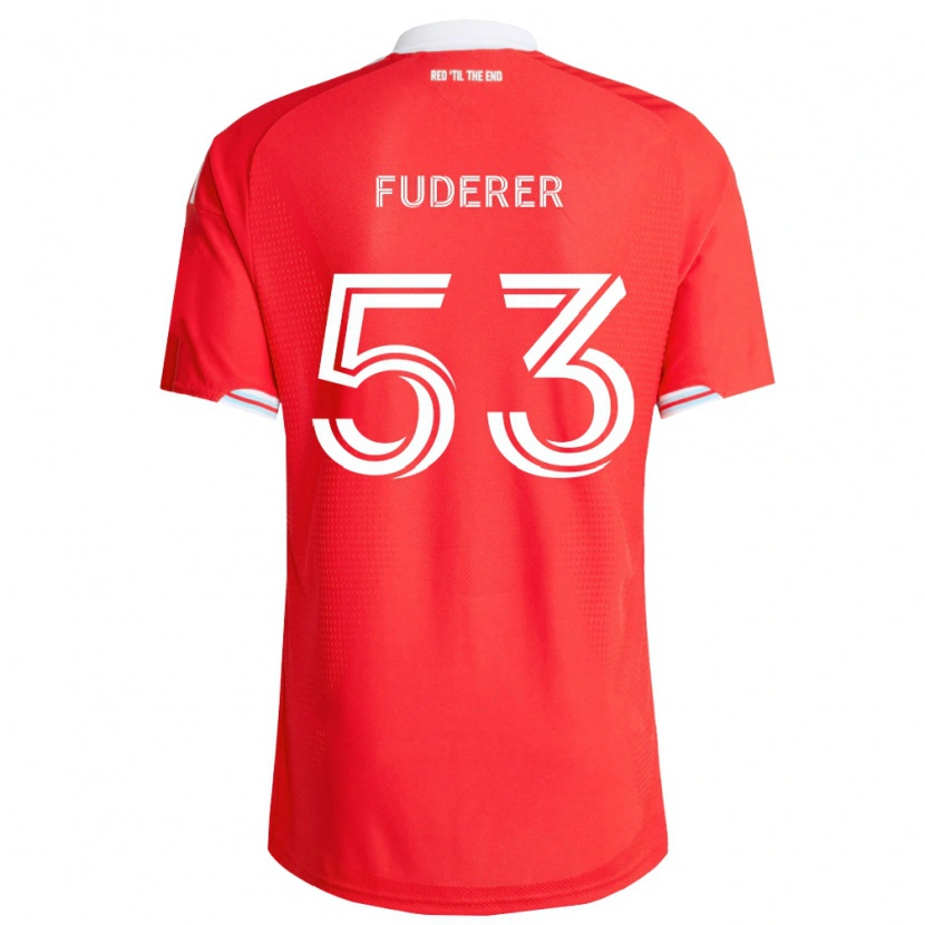 Danxen Damen Jake Fuderer #53 Rot Tiefblau Weiß Heimtrikot Trikot 2026/27 T-Shirt Schweiz