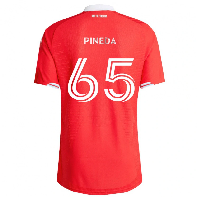 Danxen Damen Oscar Pineda #65 Rot Tiefblau Weiß Heimtrikot Trikot 2026/27 T-Shirt Schweiz