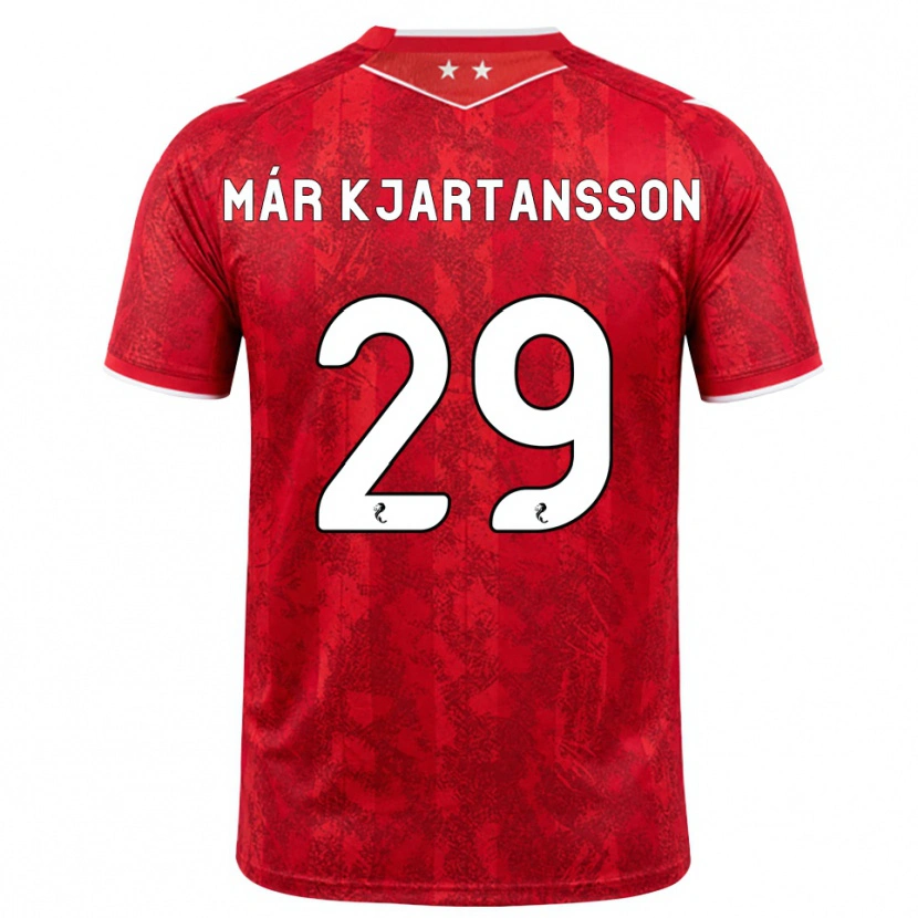 Danxen Damen Kjartan Már Kjartansson #29 Rot Weiß Heimtrikot Trikot 2026/27 T-Shirt Schweiz