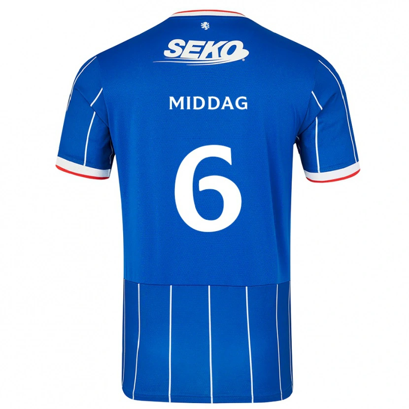 Danxen Damen Tessel Middag #6 Rot Blau Weiß Heimtrikot Trikot 2026/27 T-Shirt Schweiz