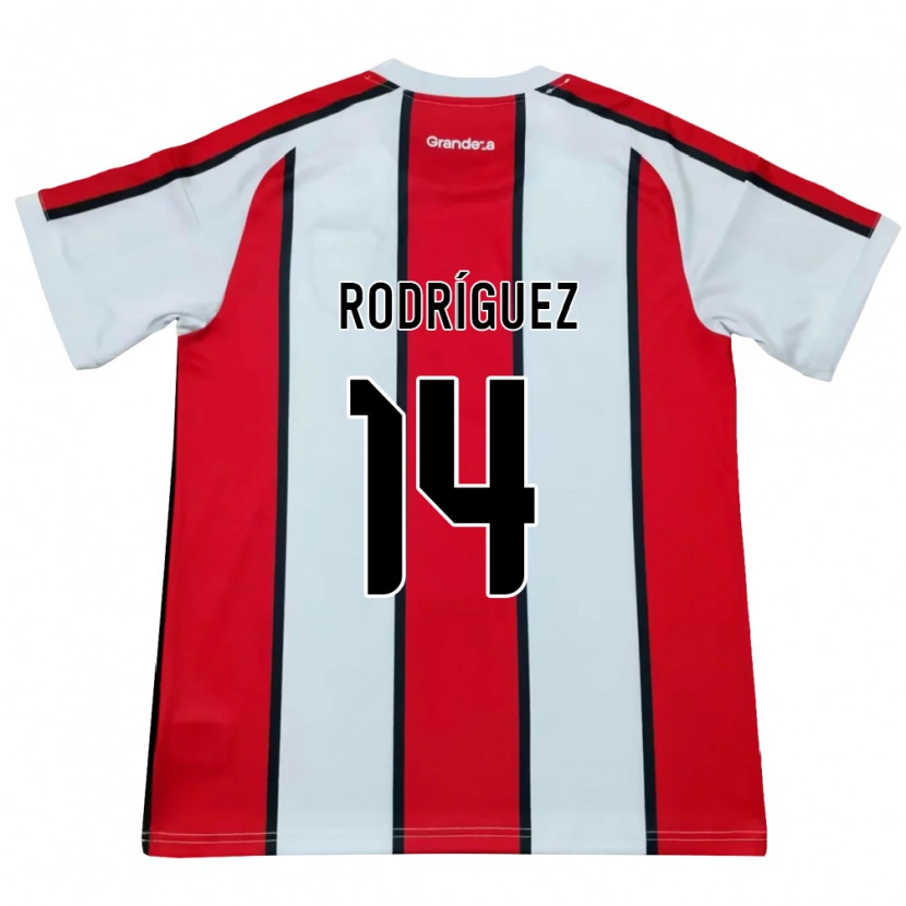 Danxen Damen Benjamín Rodríguez #14 Weiß Rot Schwarz Auswärtstrikot Trikot 2026/27 T-Shirt Schweiz