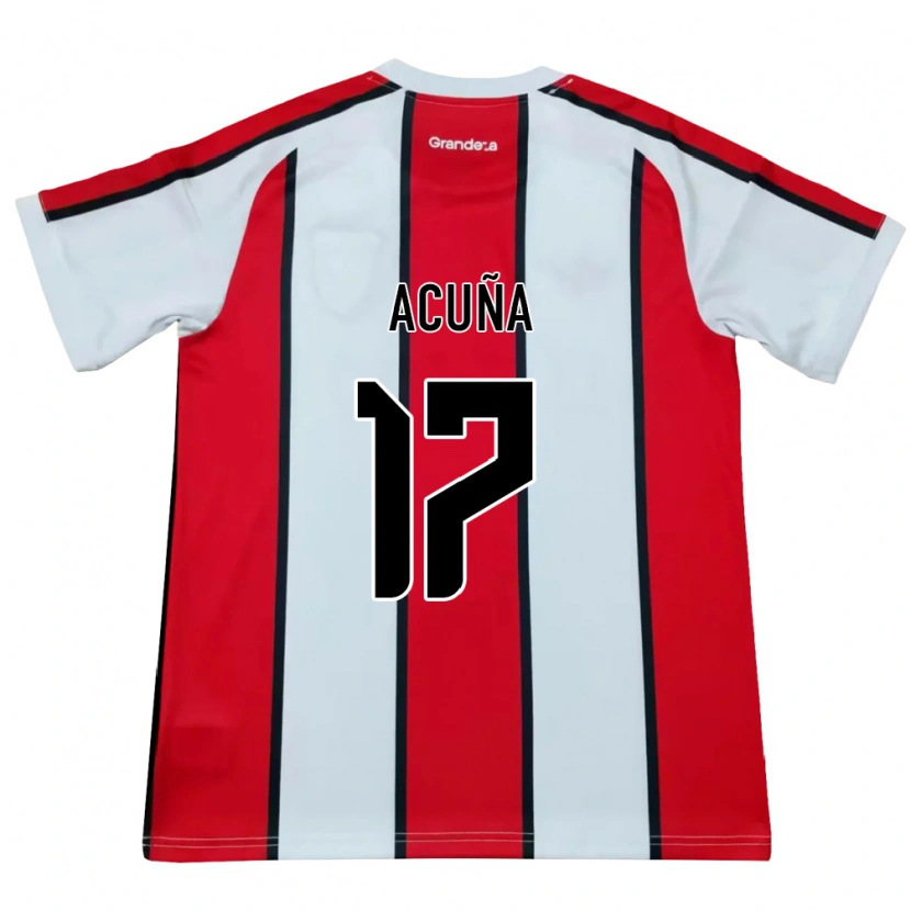 Danxen Damen Ayelén Acuña #17 Weiß Rot Schwarz Auswärtstrikot Trikot 2026/27 T-Shirt Schweiz