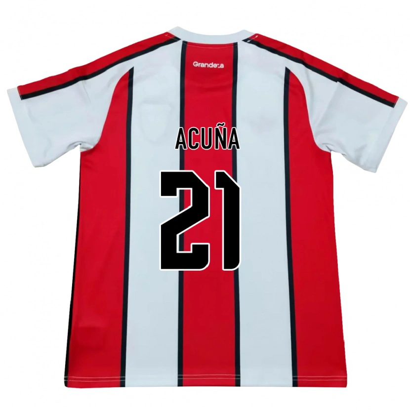 Danxen Damen Marcos Acuña #21 Weiß Rot Schwarz Auswärtstrikot Trikot 2026/27 T-Shirt Schweiz