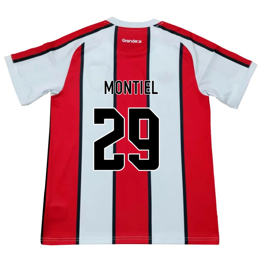 Danxen Damen Gonzalo Montiel #29 Weiß Rot Schwarz Auswärtstrikot Trikot 2026/27 T-Shirt Schweiz