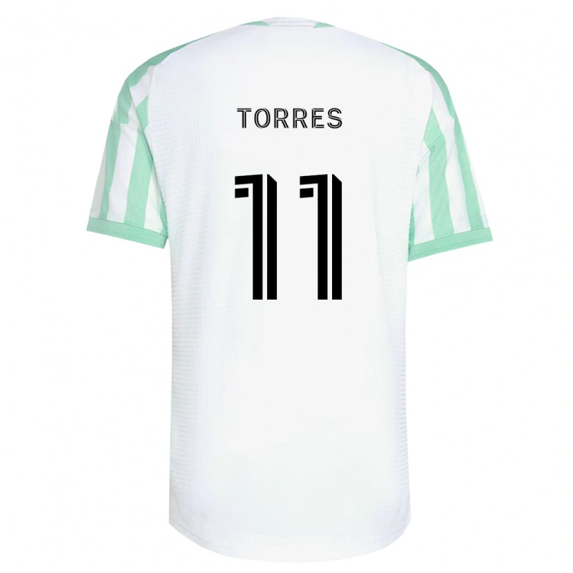 Danxen Damen Facundo Torres #11 Hellgrün Schwarz Weiß Auswärtstrikot Trikot 2026/27 T-Shirt Schweiz