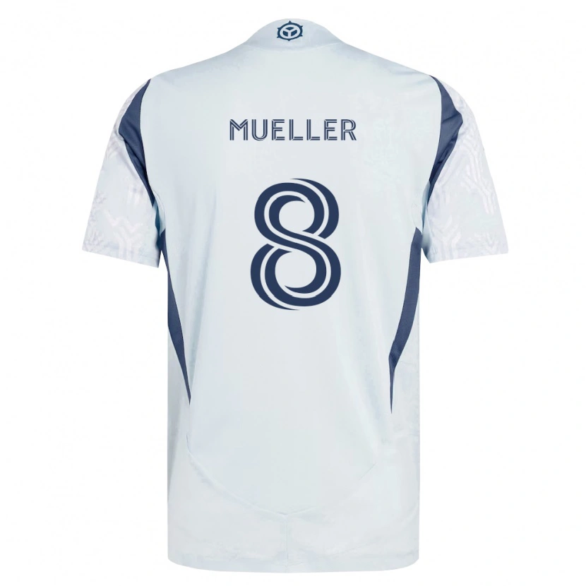 Danxen Damen Chris Mueller #8 Blau Grau Weiß Auswärtstrikot Trikot 2026/27 T-Shirt Schweiz