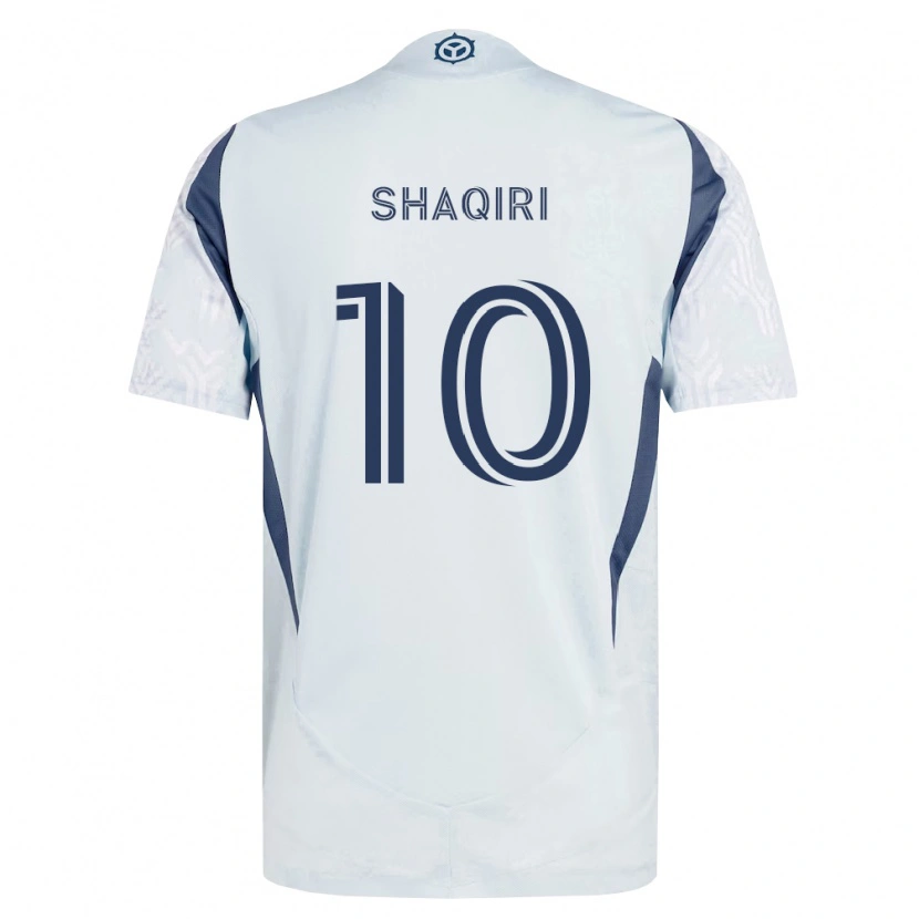 Danxen Damen Xherdan Shaqiri #10 Blau Grau Weiß Auswärtstrikot Trikot 2026/27 T-Shirt Schweiz