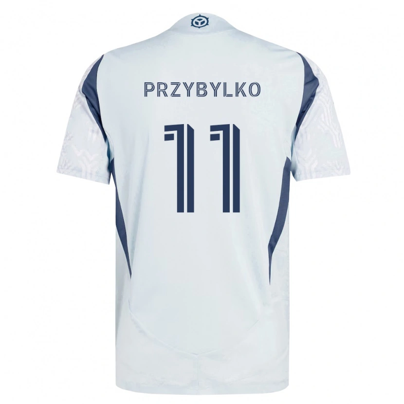 Danxen Damen Kacper Przybylko #11 Blau Grau Weiß Auswärtstrikot Trikot 2026/27 T-Shirt Schweiz