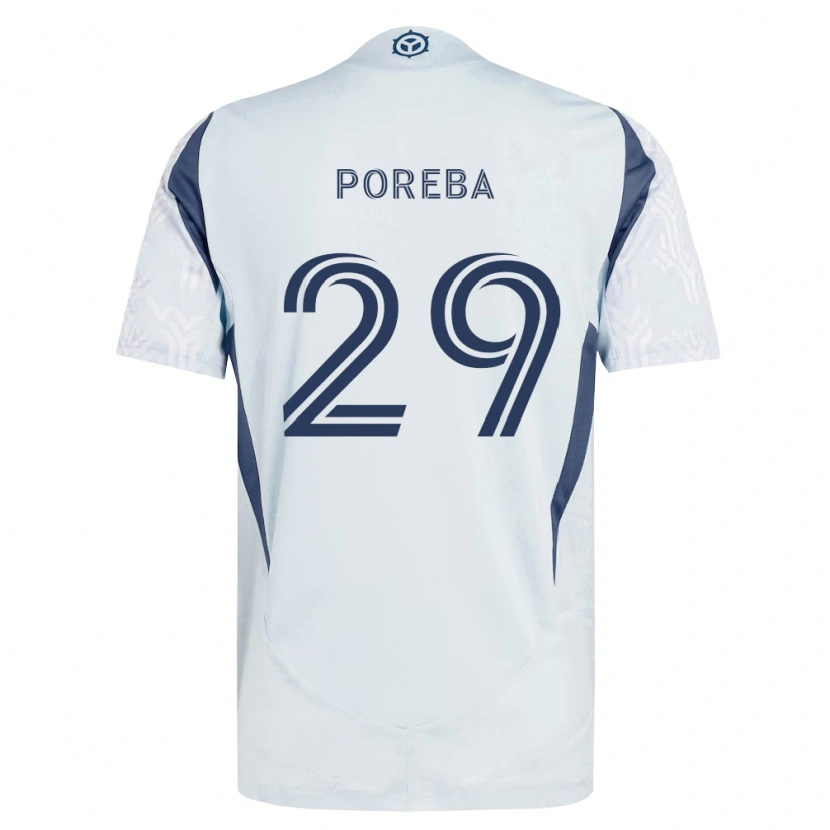 Danxen Damen David Poreba #29 Blau Grau Weiß Auswärtstrikot Trikot 2026/27 T-Shirt Schweiz
