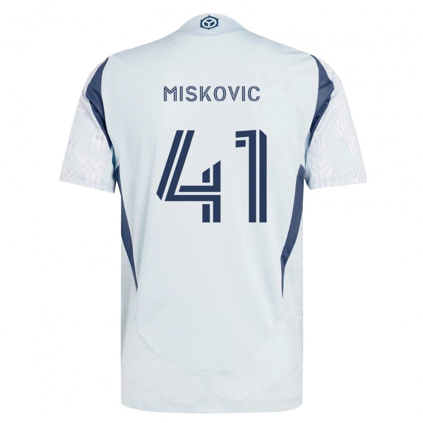 Danxen Damen Mihajlo Miskovic #41 Blau Grau Weiß Auswärtstrikot Trikot 2026/27 T-Shirt Schweiz