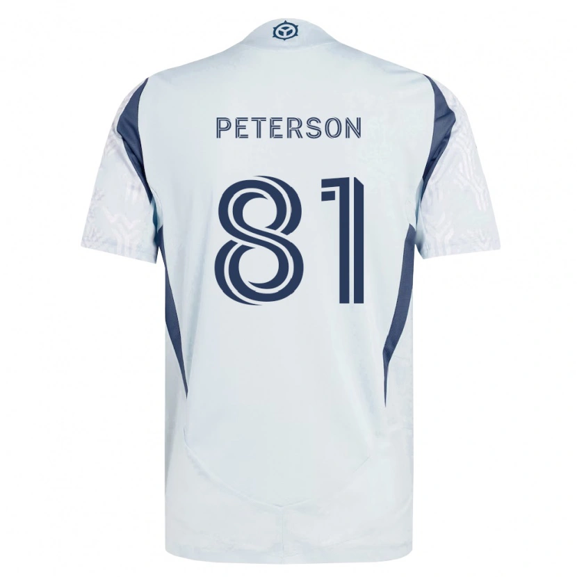 Danxen Damen Lukas Peterson #81 Blau Grau Weiß Auswärtstrikot Trikot 2026/27 T-Shirt Schweiz