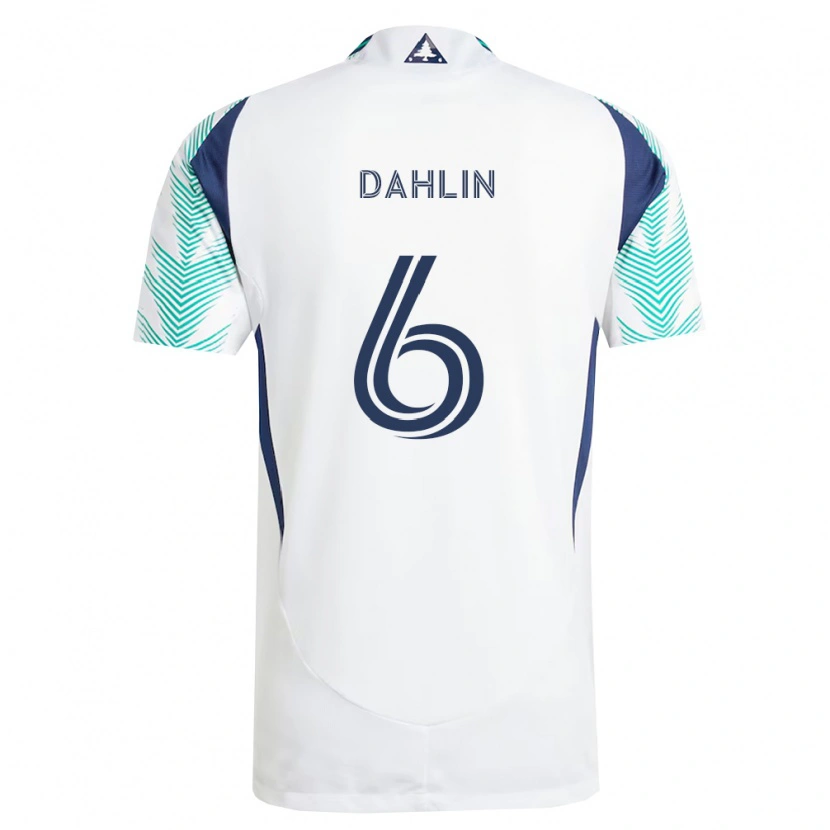 Danxen Damen Gabe Dahlin #6 Weiß Marineblau Hellgrün Auswärtstrikot Trikot 2026/27 T-Shirt Schweiz