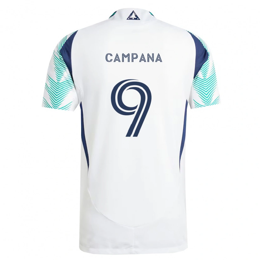 Danxen Damen Leonardo Campana #9 Weiß Marineblau Hellgrün Auswärtstrikot Trikot 2026/27 T-Shirt Schweiz