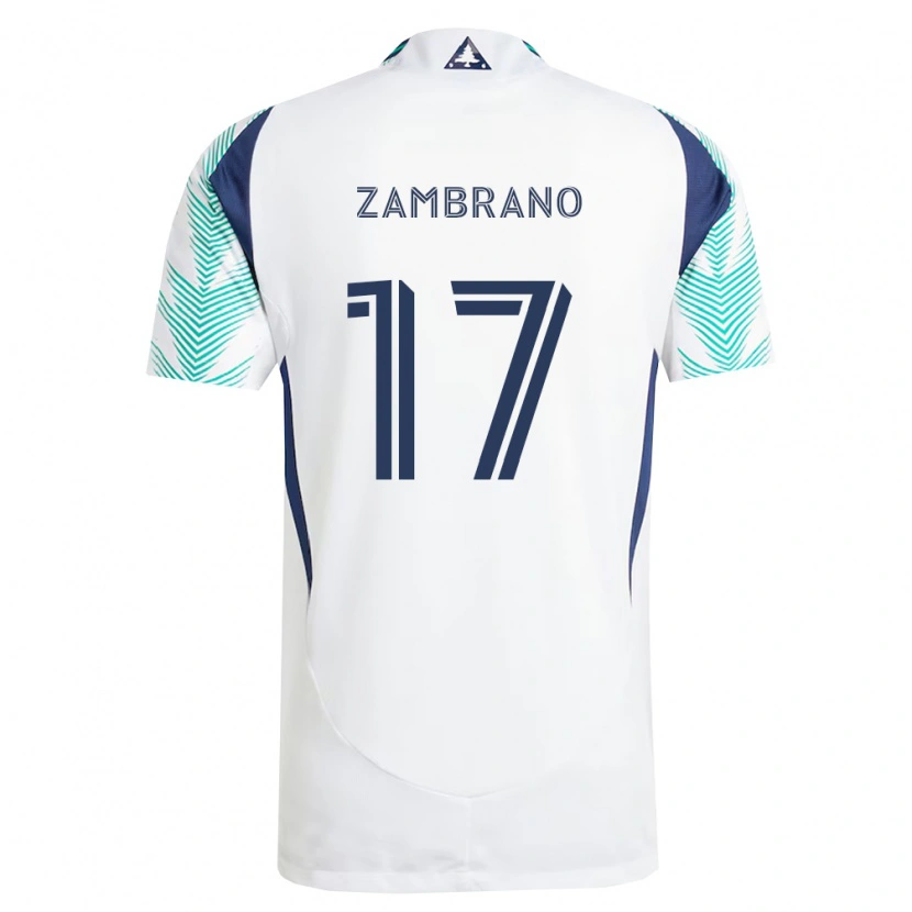Danxen Damen Marcos Zambrano #17 Weiß Marineblau Hellgrün Auswärtstrikot Trikot 2026/27 T-Shirt Schweiz