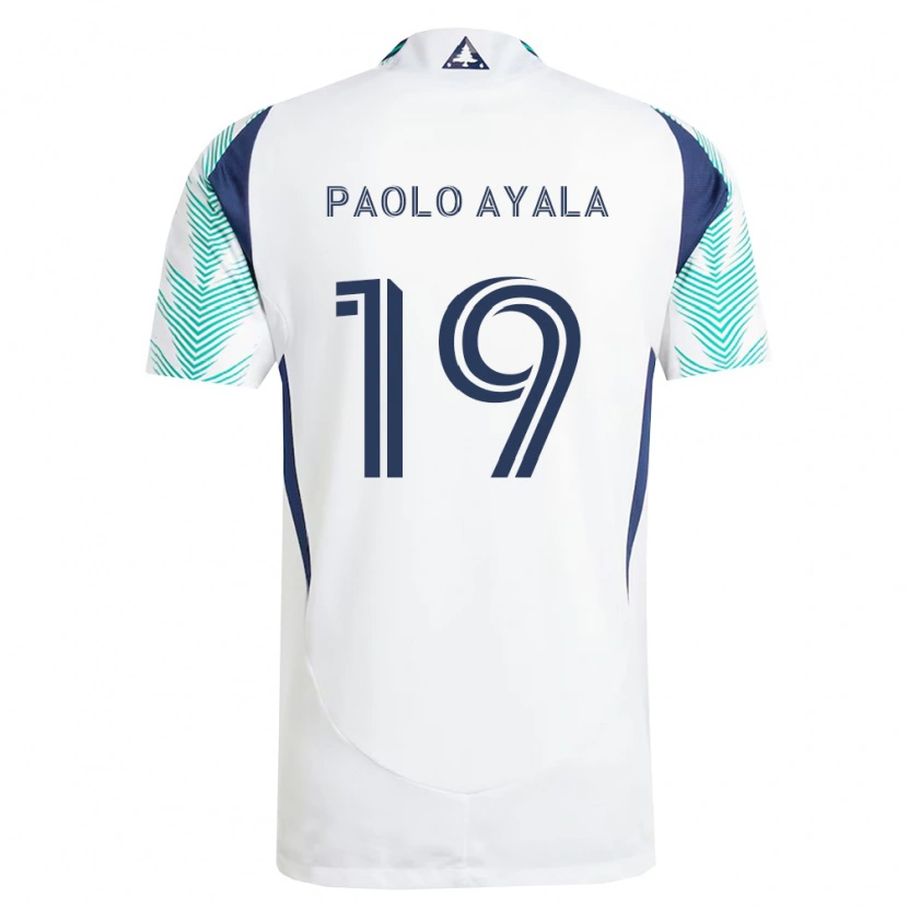 Danxen Damen Paolo Ayala #19 Weiß Marineblau Hellgrün Auswärtstrikot Trikot 2026/27 T-Shirt Schweiz