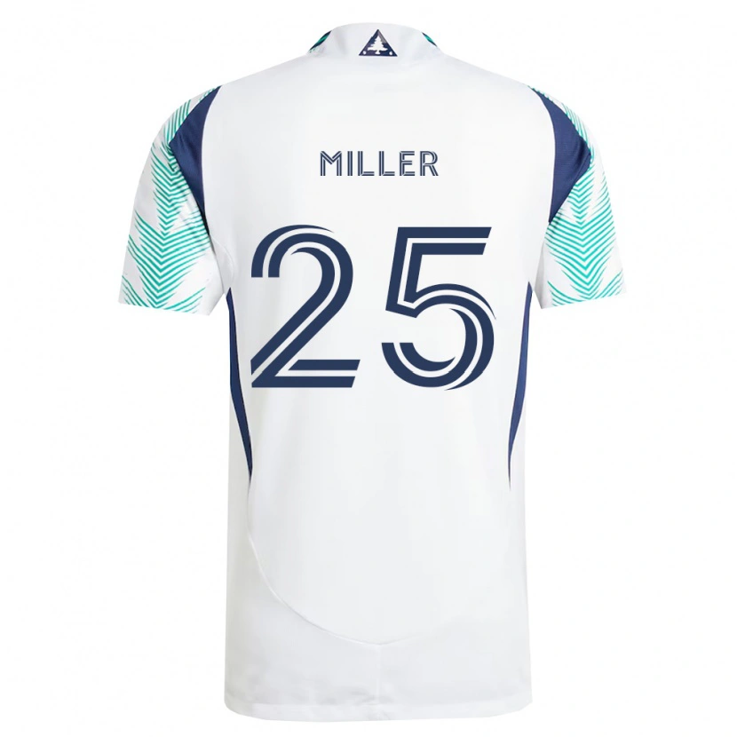 Danxen Damen Peyton Miller #25 Weiß Marineblau Hellgrün Auswärtstrikot Trikot 2026/27 T-Shirt Schweiz
