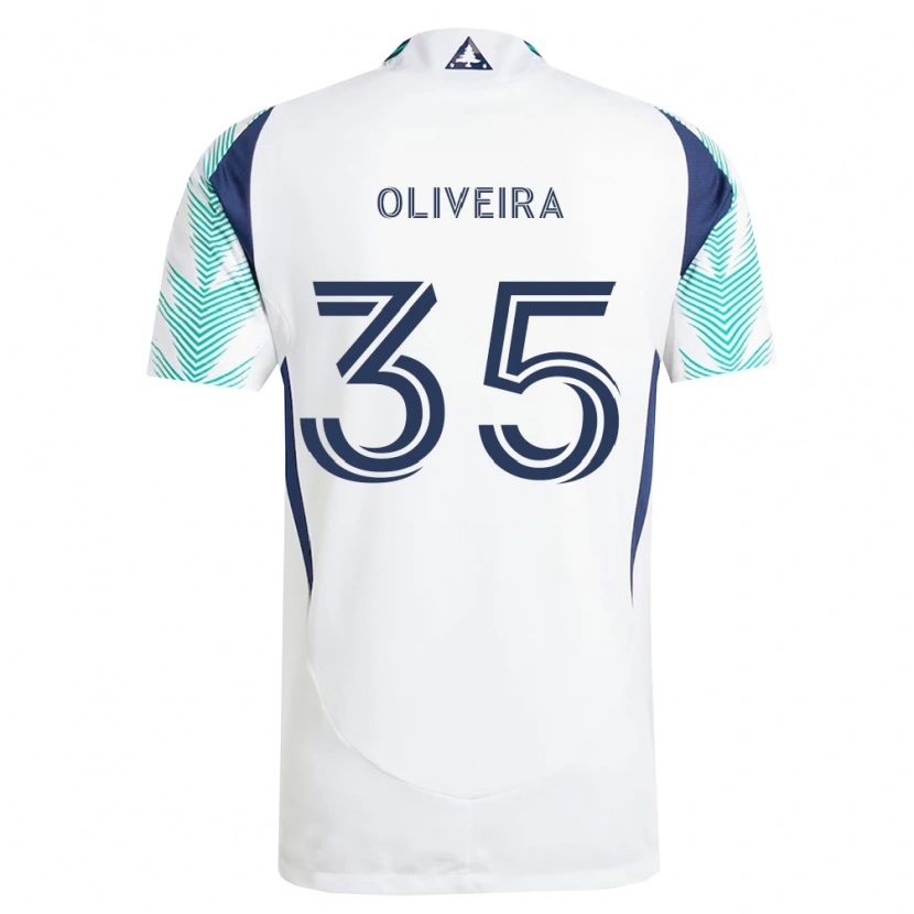 Danxen Damen Cristiano Oliveira #35 Weiß Marineblau Hellgrün Auswärtstrikot Trikot 2026/27 T-Shirt Schweiz