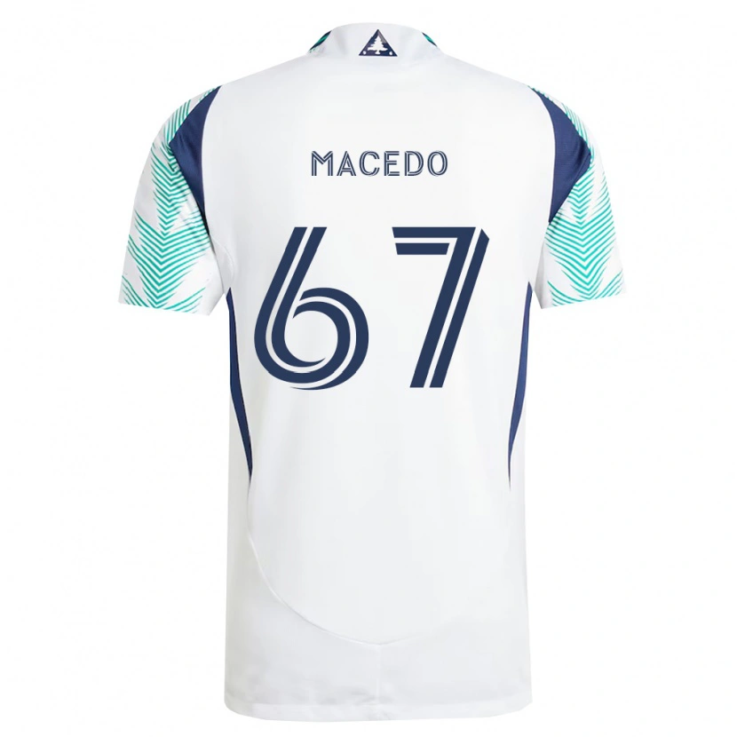 Danxen Damen Josh Macedo #67 Weiß Marineblau Hellgrün Auswärtstrikot Trikot 2026/27 T-Shirt Schweiz
