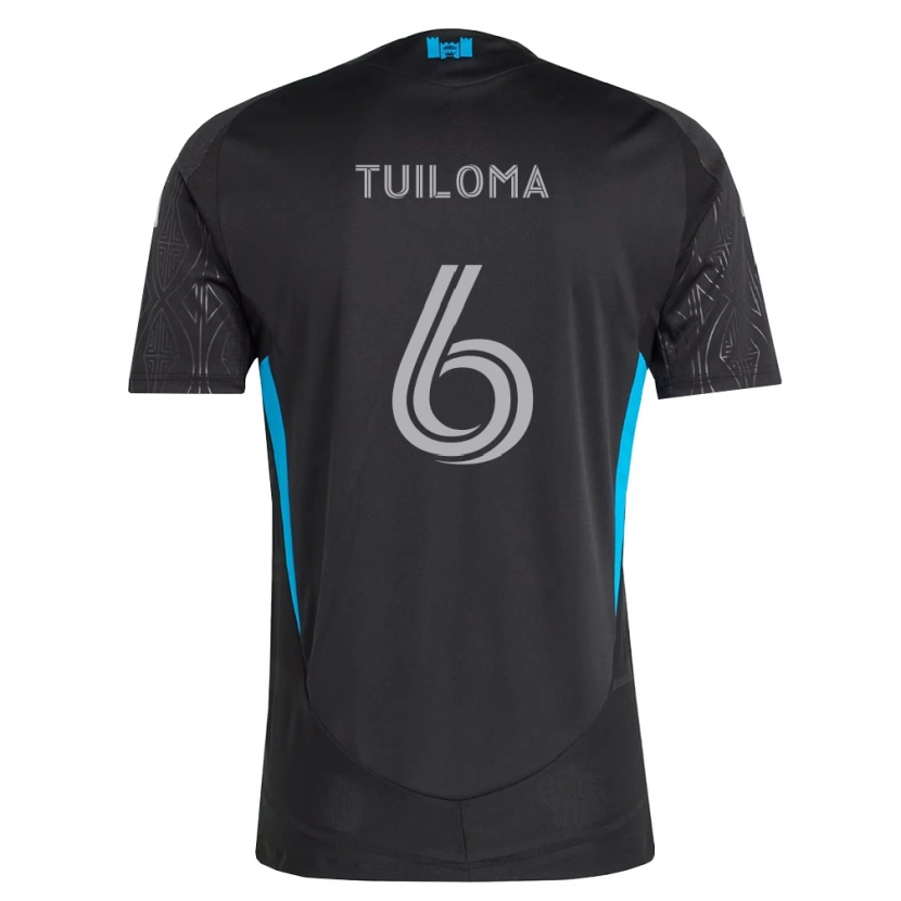 Danxen Damen Bill Tuiloma #6 Schwarz Weiß Himmelblau Auswärtstrikot Trikot 2026/27 T-Shirt Schweiz