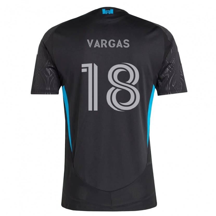 Danxen Damen Kerwin Vargas #18 Schwarz Weiß Himmelblau Auswärtstrikot Trikot 2026/27 T-Shirt Schweiz