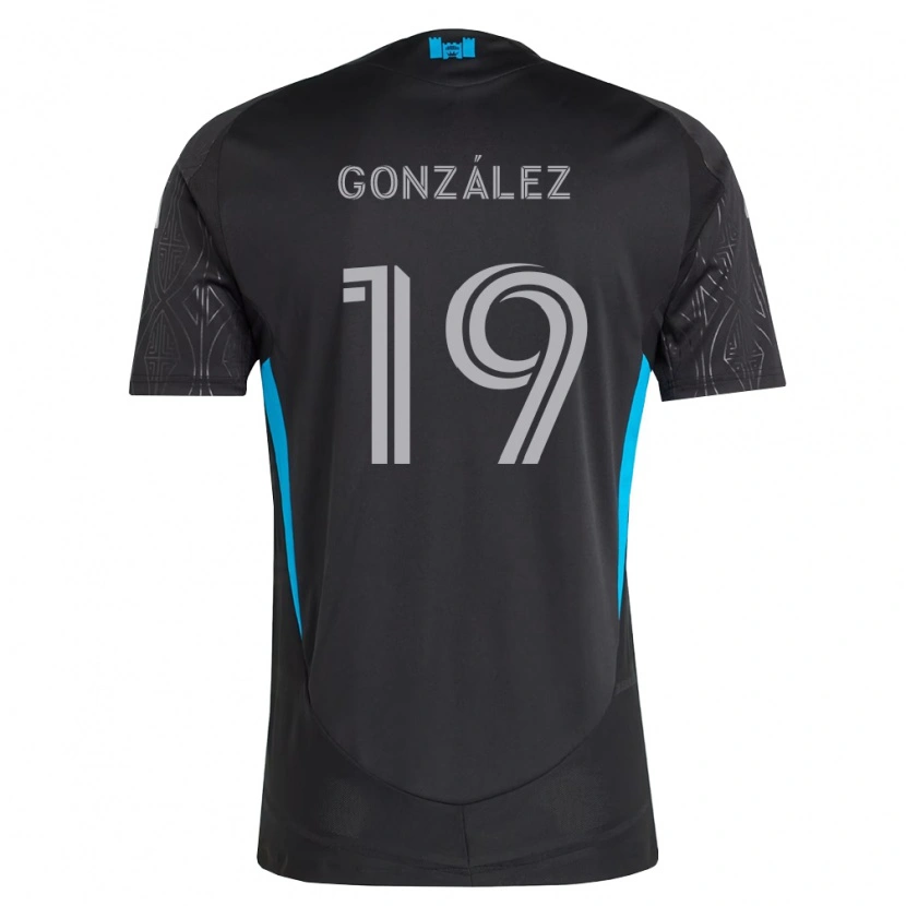 Danxen Damen Daniel González #19 Schwarz Weiß Himmelblau Auswärtstrikot Trikot 2026/27 T-Shirt Schweiz