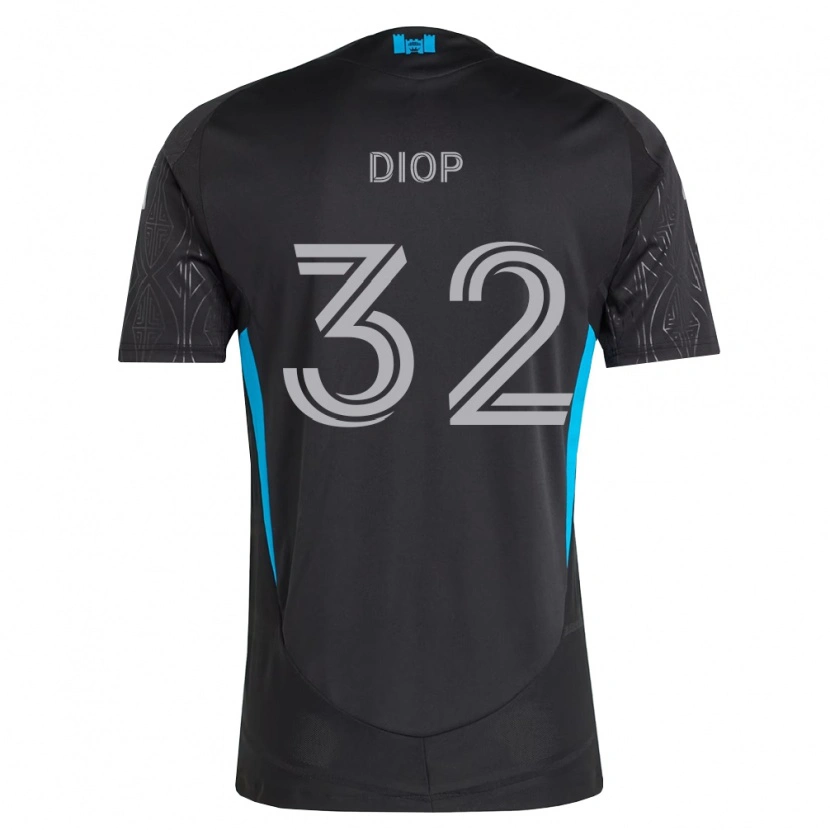 Danxen Damen Hamady Diop #32 Schwarz Weiß Himmelblau Auswärtstrikot Trikot 2026/27 T-Shirt Schweiz