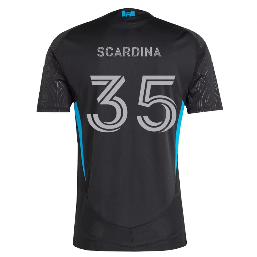 Danxen Damen Nick Scardina #35 Schwarz Weiß Himmelblau Auswärtstrikot Trikot 2026/27 T-Shirt Schweiz
