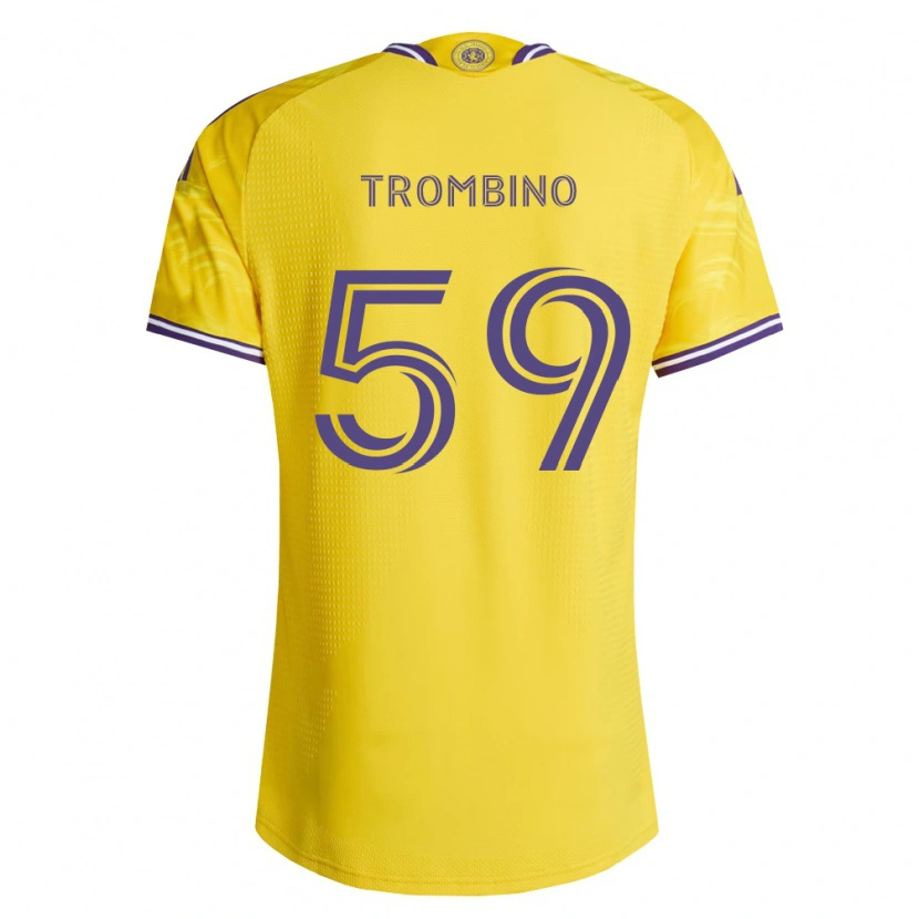 Danxen Damen Caleb Trombino #59 Gelb Violett Auswärtstrikot Trikot 2026/27 T-Shirt Schweiz