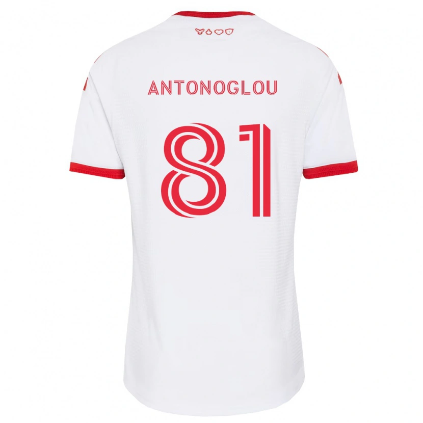 Danxen Damen Themi Antonoglou #81 Weiß Rot Schwarz Auswärtstrikot Trikot 2026/27 T-Shirt Schweiz