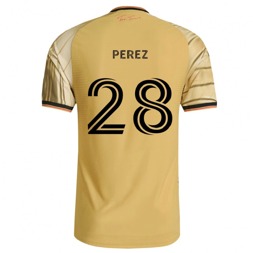 Danxen Damen Miguel Perez #28 Braun Gelb Schwarz Auswärtstrikot Trikot 2026/27 T-Shirt Schweiz