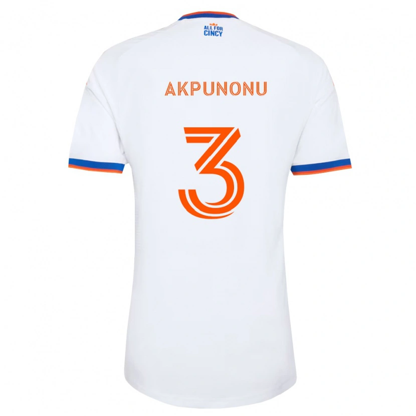 Danxen Damen Joey Akpunonu #3 Weiß Marineblau Orange Auswärtstrikot Trikot 2026/27 T-Shirt Schweiz