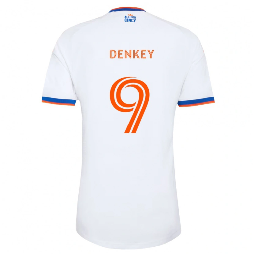 Danxen Damen Kévin Denkey #9 Weiß Marineblau Orange Auswärtstrikot Trikot 2026/27 T-Shirt Schweiz