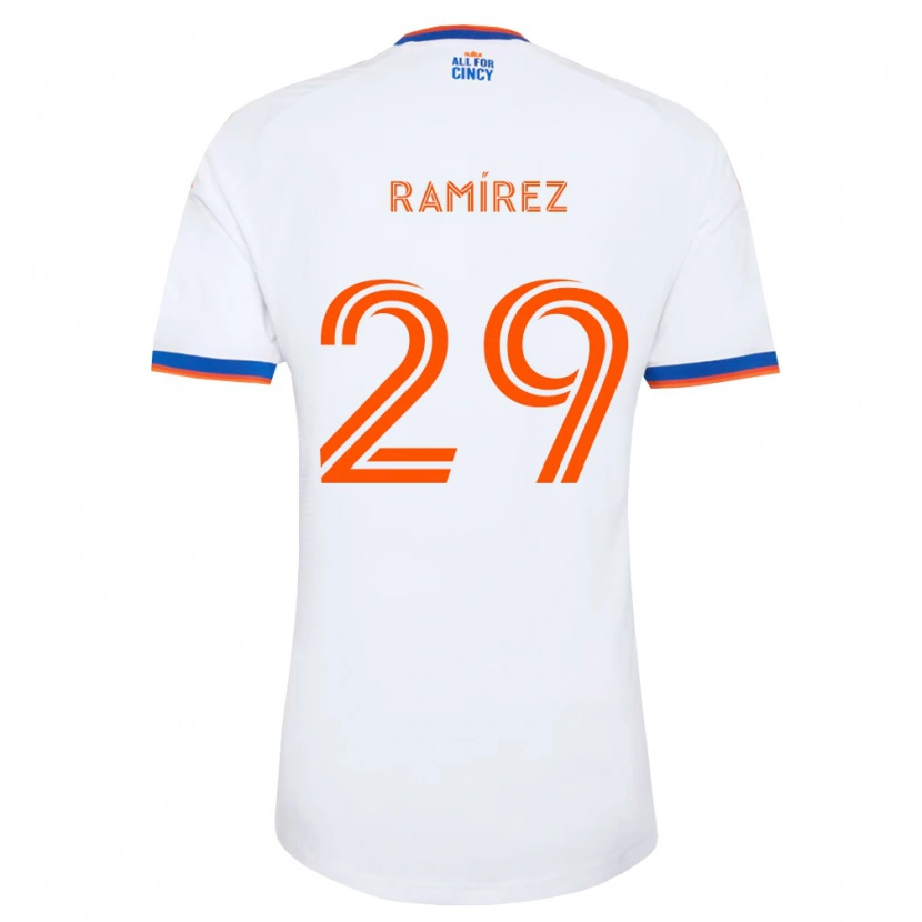Danxen Damen Bryan Ramírez #29 Weiß Marineblau Orange Auswärtstrikot Trikot 2026/27 T-Shirt Schweiz