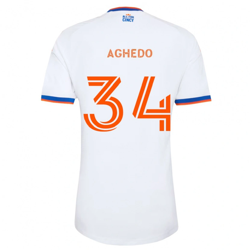 Danxen Damen London Aghedo #34 Weiß Marineblau Orange Auswärtstrikot Trikot 2026/27 T-Shirt Schweiz