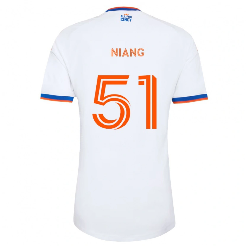 Danxen Damen Cheikhou Niang #51 Weiß Marineblau Orange Auswärtstrikot Trikot 2026/27 T-Shirt Schweiz