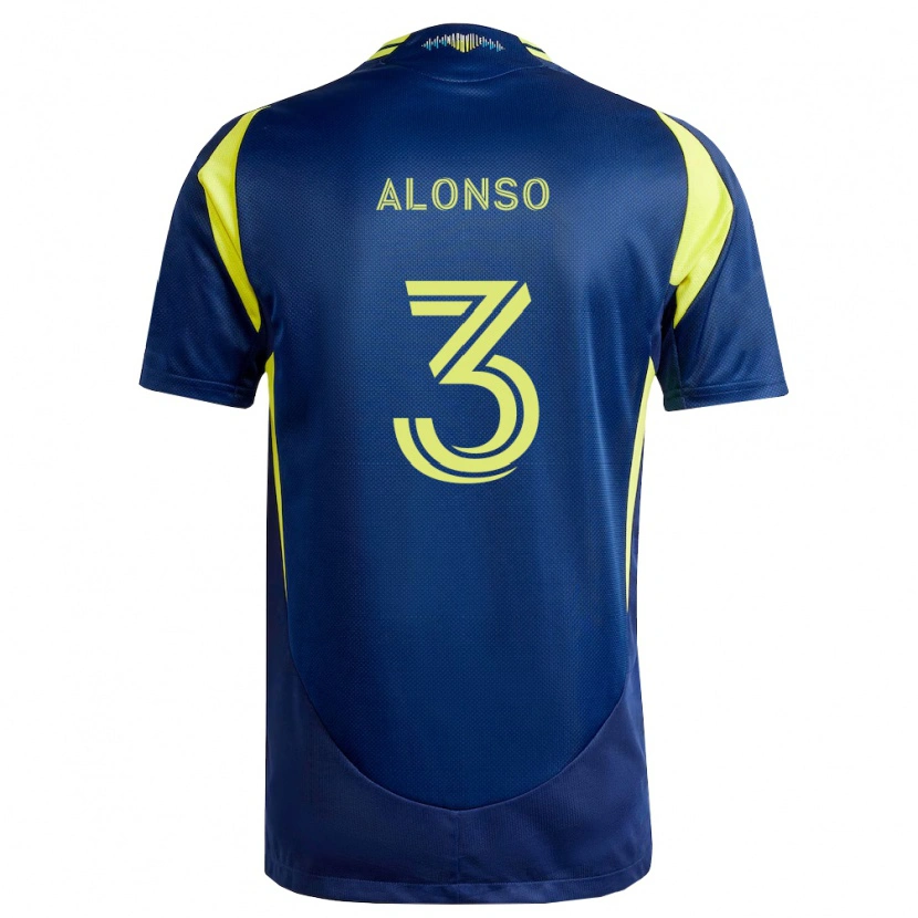 Danxen Damen Gabriel Alonso #3 Gelb Marineblau Auswärtstrikot Trikot 2026/27 T-Shirt Schweiz