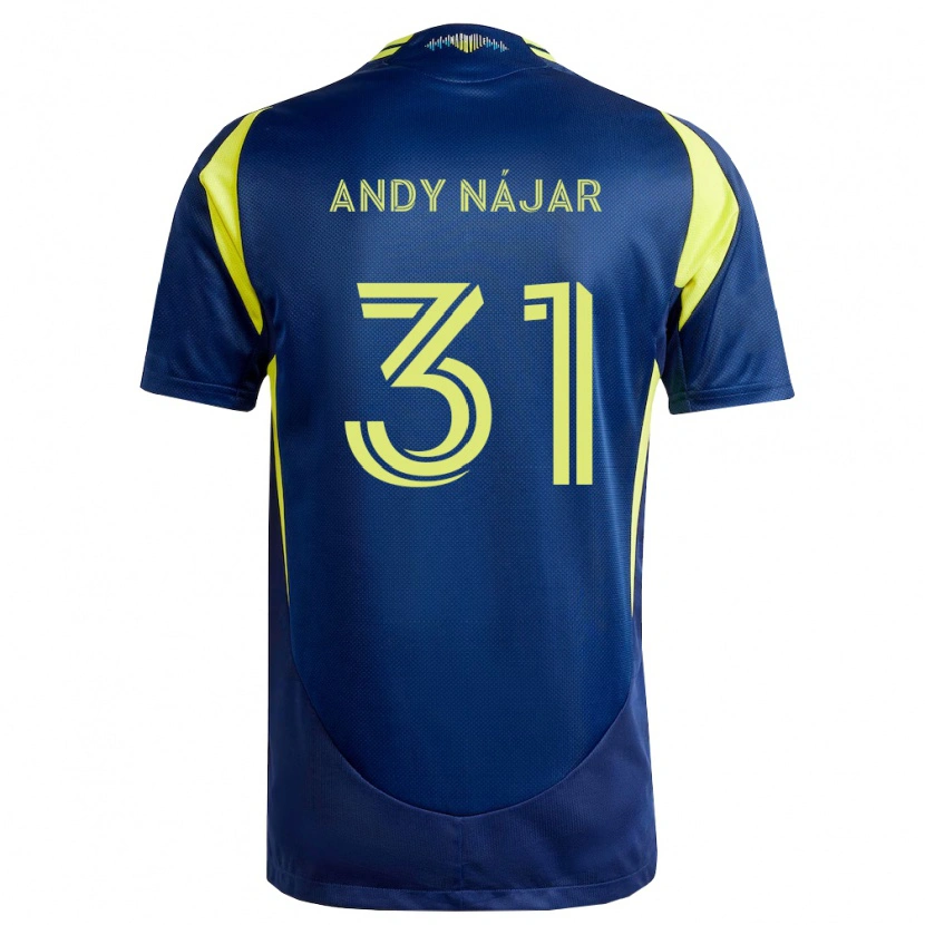 Danxen Damen Andy Nájar #31 Gelb Marineblau Auswärtstrikot Trikot 2026/27 T-Shirt Schweiz