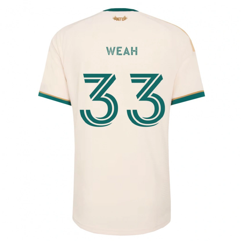 Danxen Damen Patrick Weah #33 Champagner Grün Auswärtstrikot Trikot 2026/27 T-Shirt Schweiz