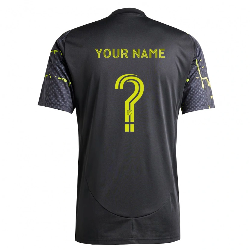 Danxen Damen Ihren Namen #0 Fluoreszierendes Gelb Schwarz Auswärtstrikot Trikot 2026/27 T-Shirt Schweiz